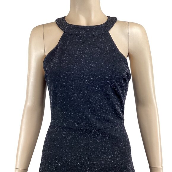 Gilli Womens‎ Dress Size Small Black Sparkle Halter Stretch Glitter Shimmer - Picture 7 of 9